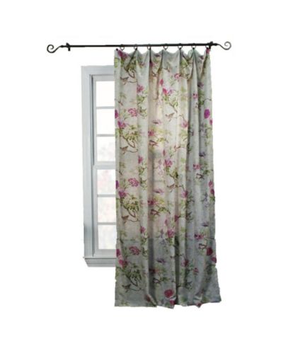Ellis Curtain Balmoral Floral Print Tailored Panel Curtain 48-Inch-by-63-Inch