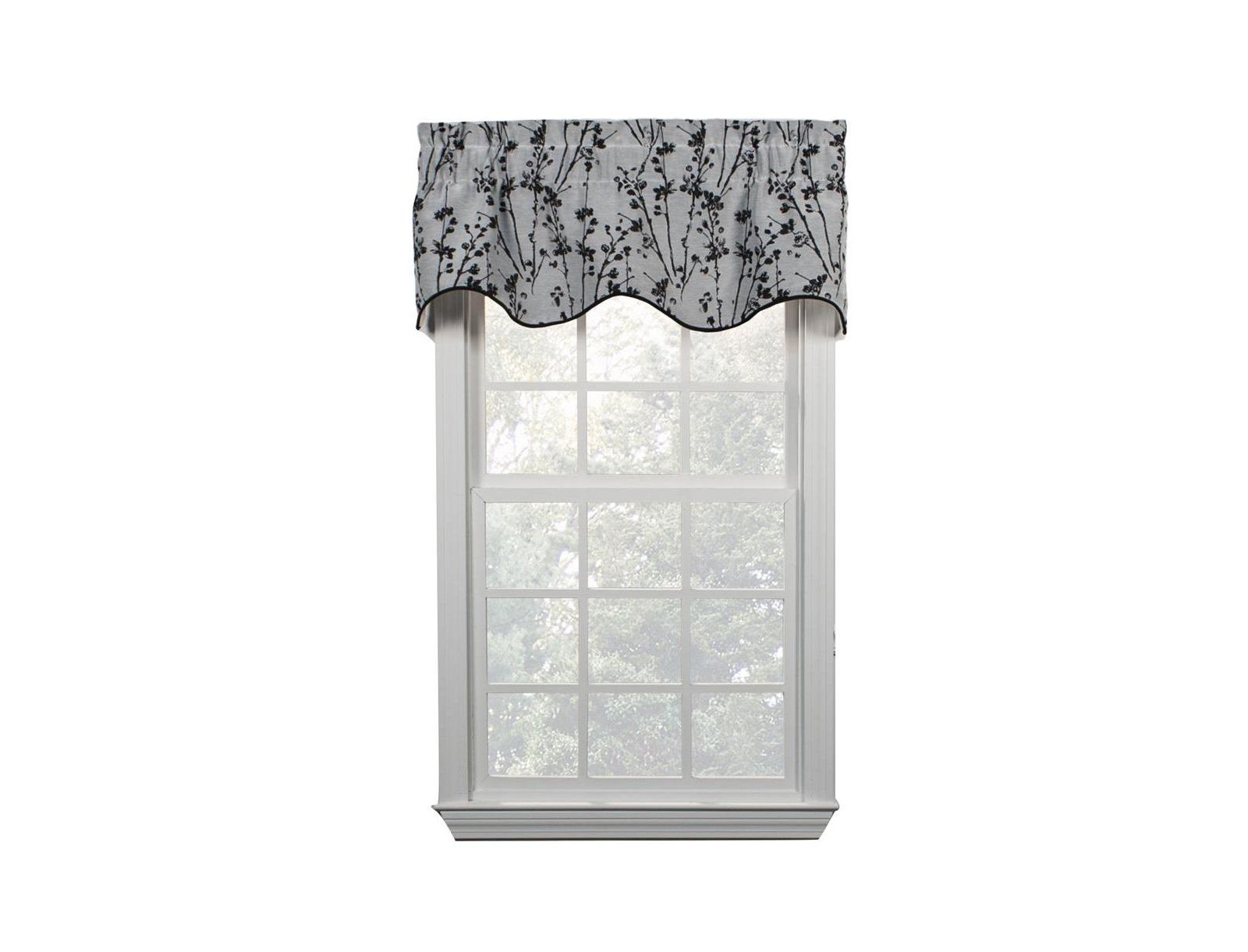 Валанс для окна Ellis Curtain Meadow High Quality Room Darkening Solid Natural Color Lined Scallop 50 x15"