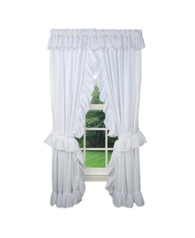 Комплект из 2-х штук занавесок Ellis Curtain Ruffled Priscilla White, 80x84"