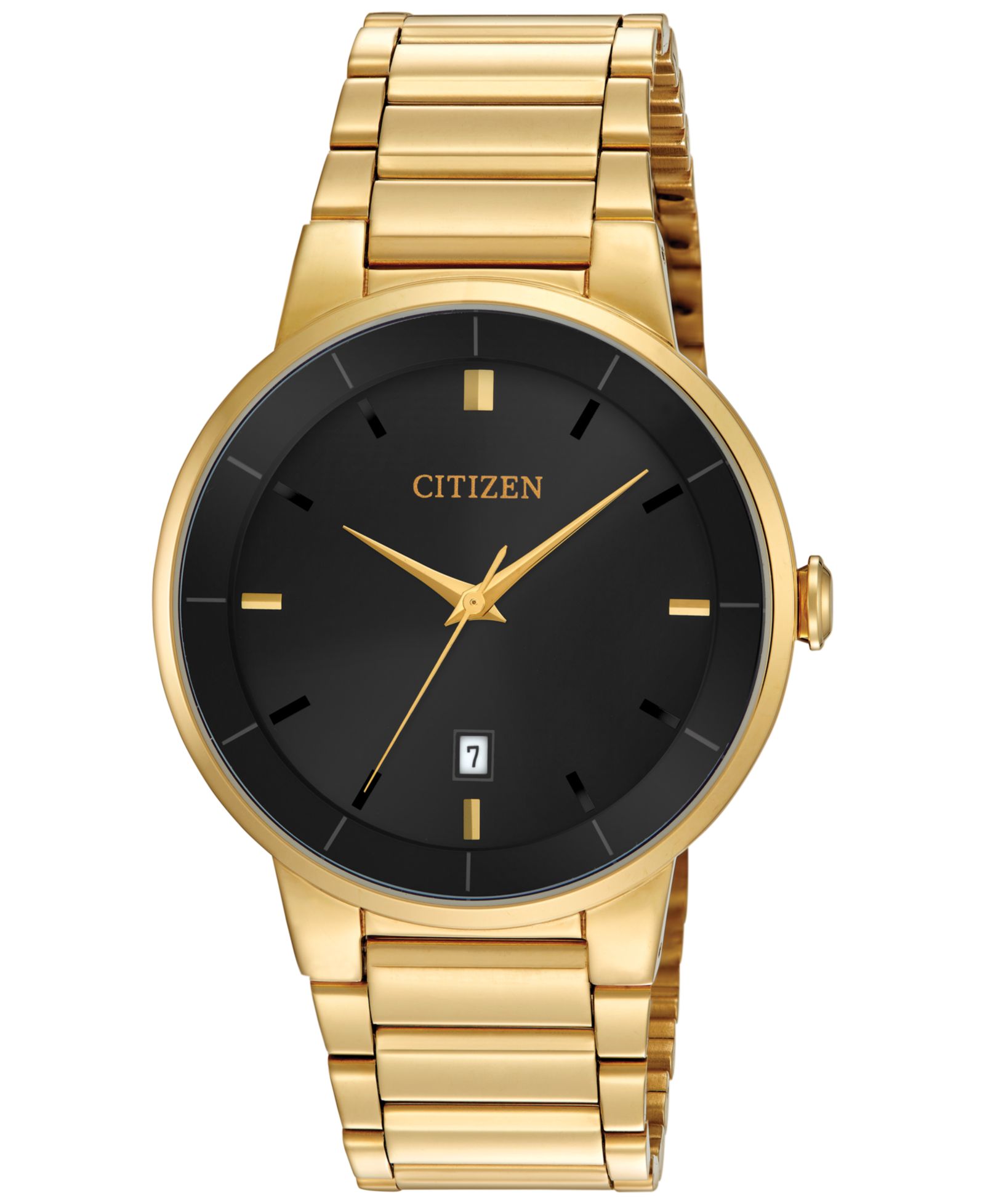 Citizen Мужские золотистые часы на браслете из нержавеющей стали 40mm BI5012-53E