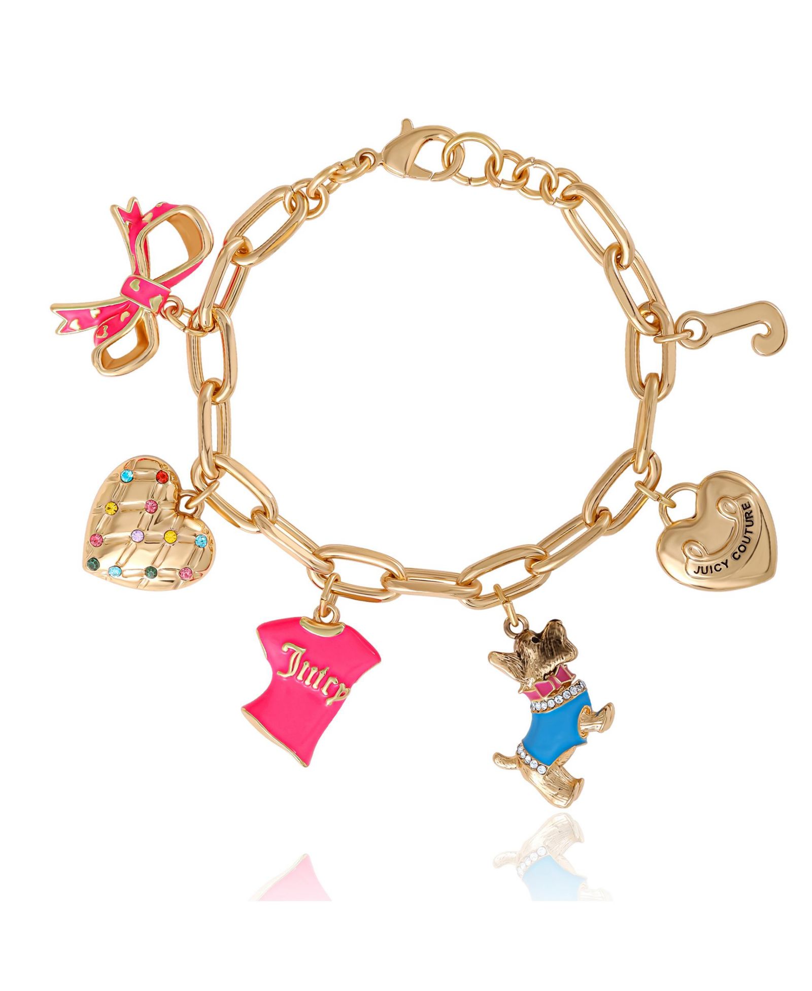 Браслет Juicy Couture Charm Bow Dog Heart 7.5''