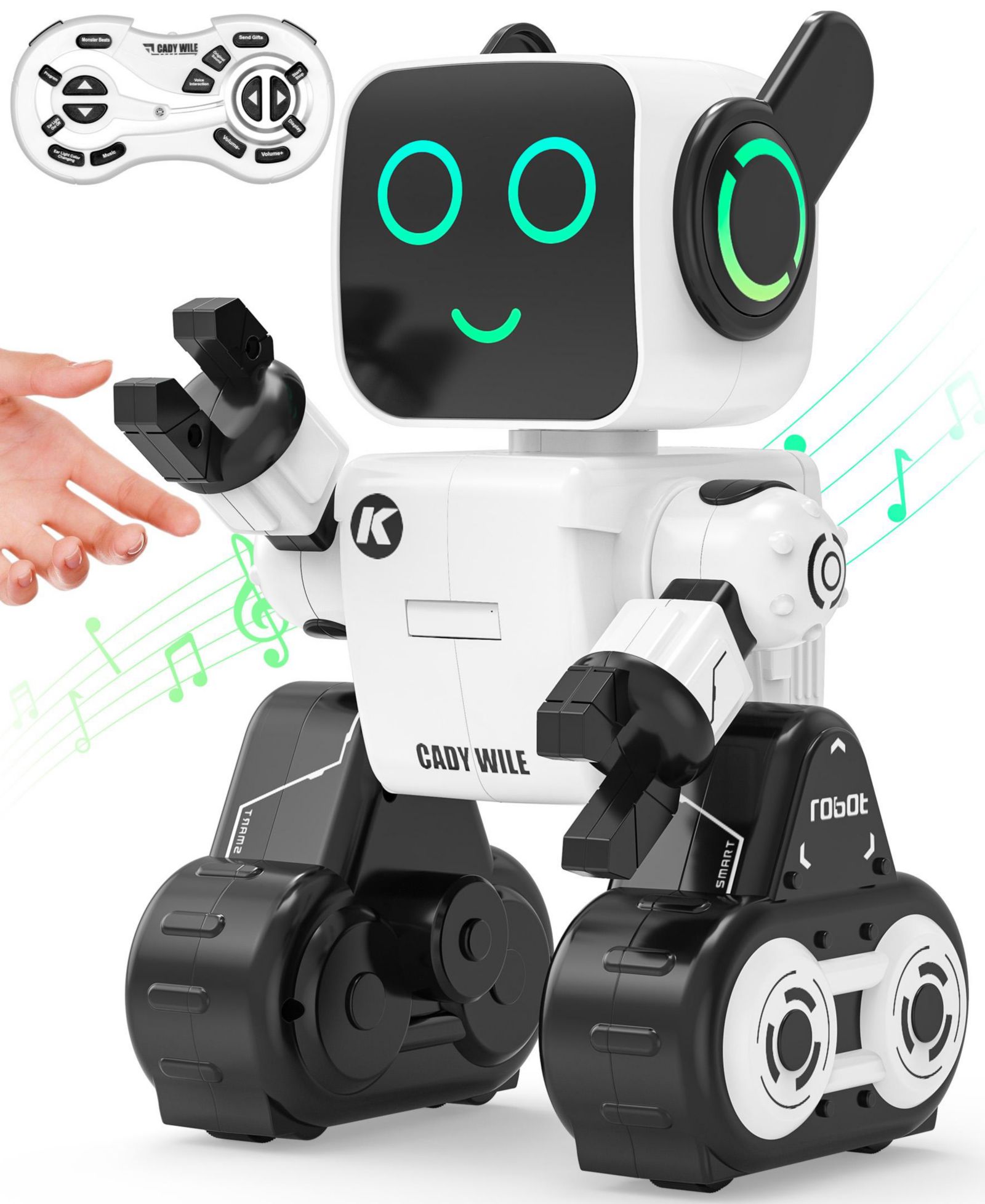 SUGIFT Smart RC Robot Toy for Kids Ages 3+ Years with Voice Change, Coin Bank