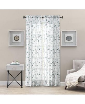 Штора Ellis Curtain, эвкалипт, жатый тафта, с карманом для штанги