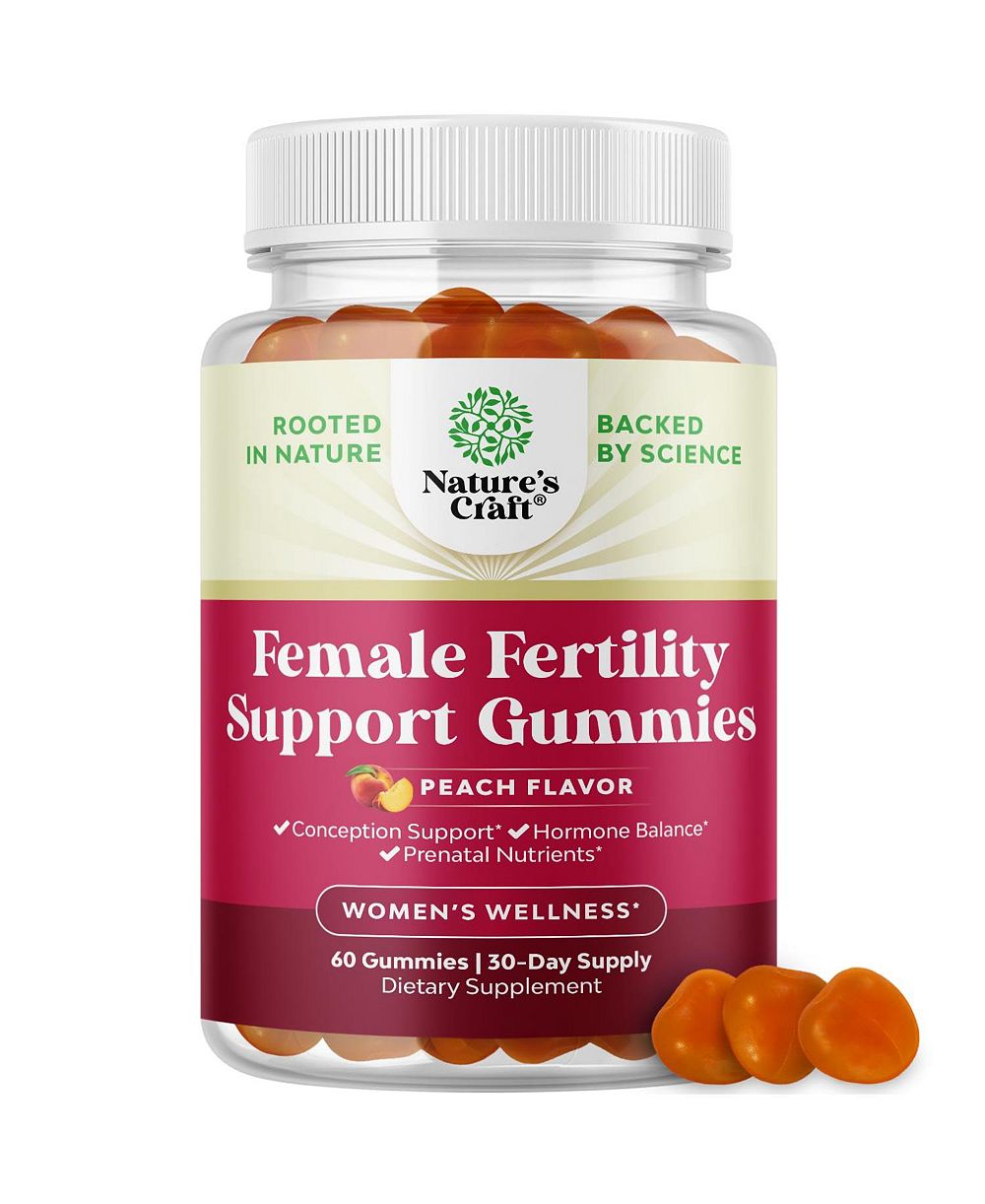 Nature's Craft жевательные витамины Fertility Gummies, персик, 60 шт.