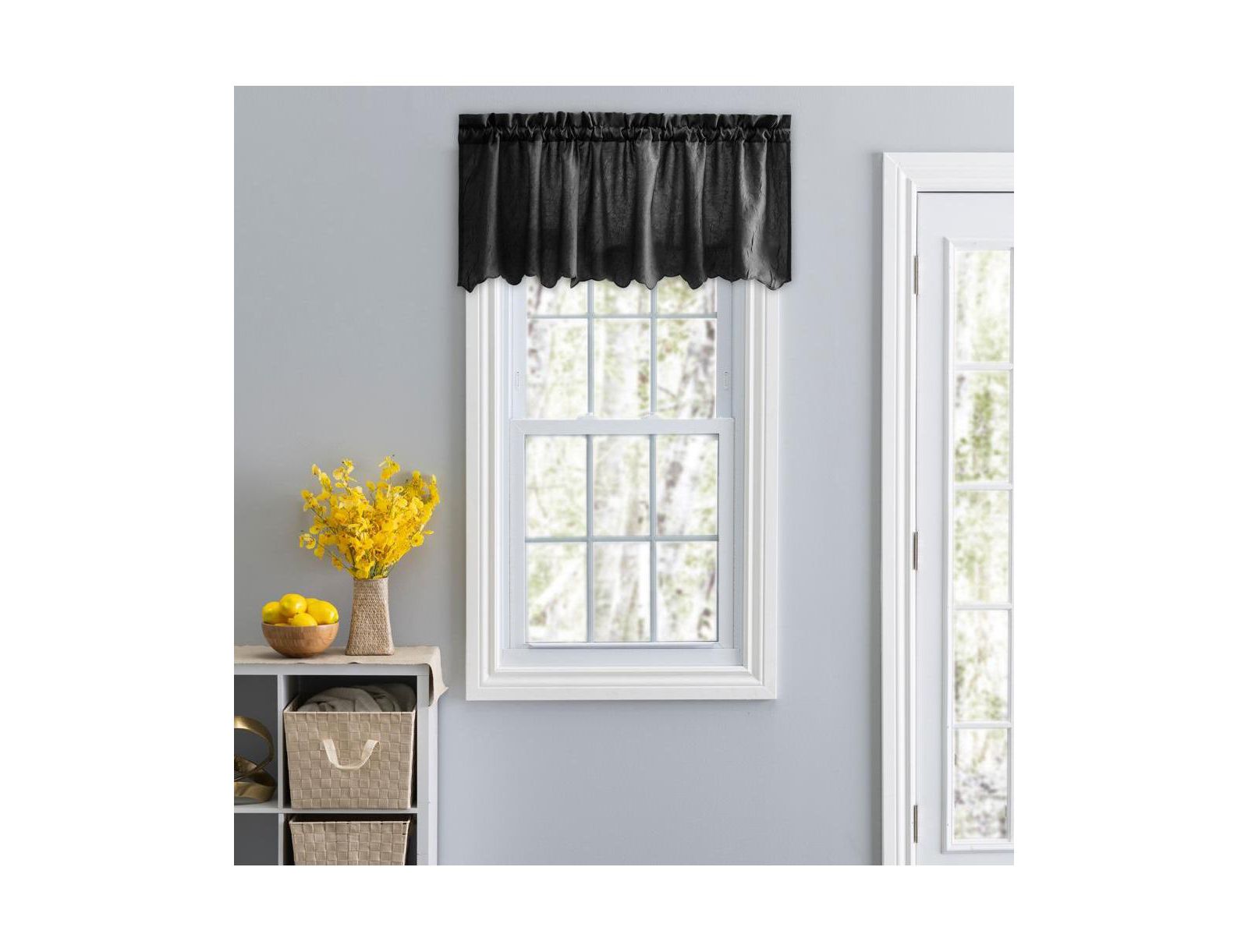 Ellis Curtain Portland Crushed Taffeta Rod Pocket Valance - 48x15"