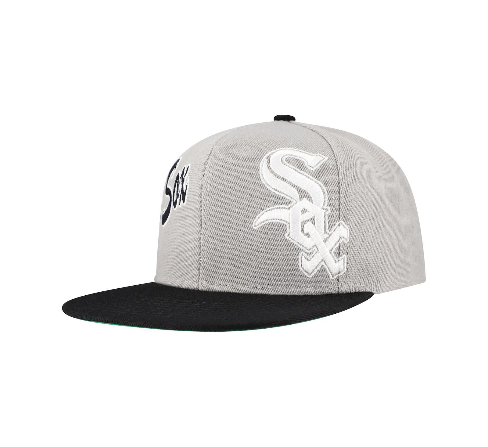 Мужская бейсболка Mitchell & Ness Gray Chicago White Sox Knock Out Panel Snapback