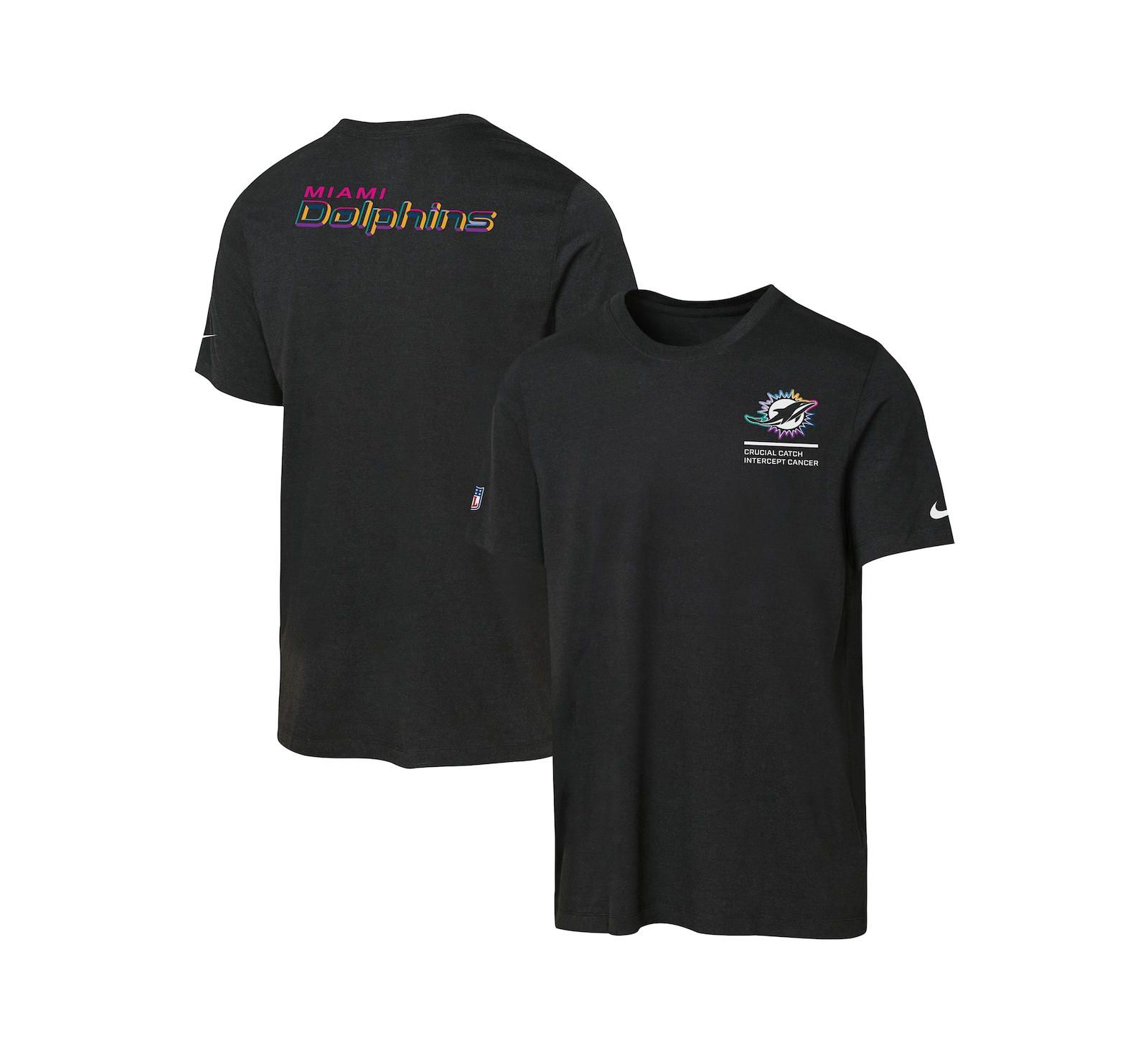Nike Детский Black Miami Dolphins 2025 NFL Crucial Catch Tri-Blend Dri-FIT T-Shirt