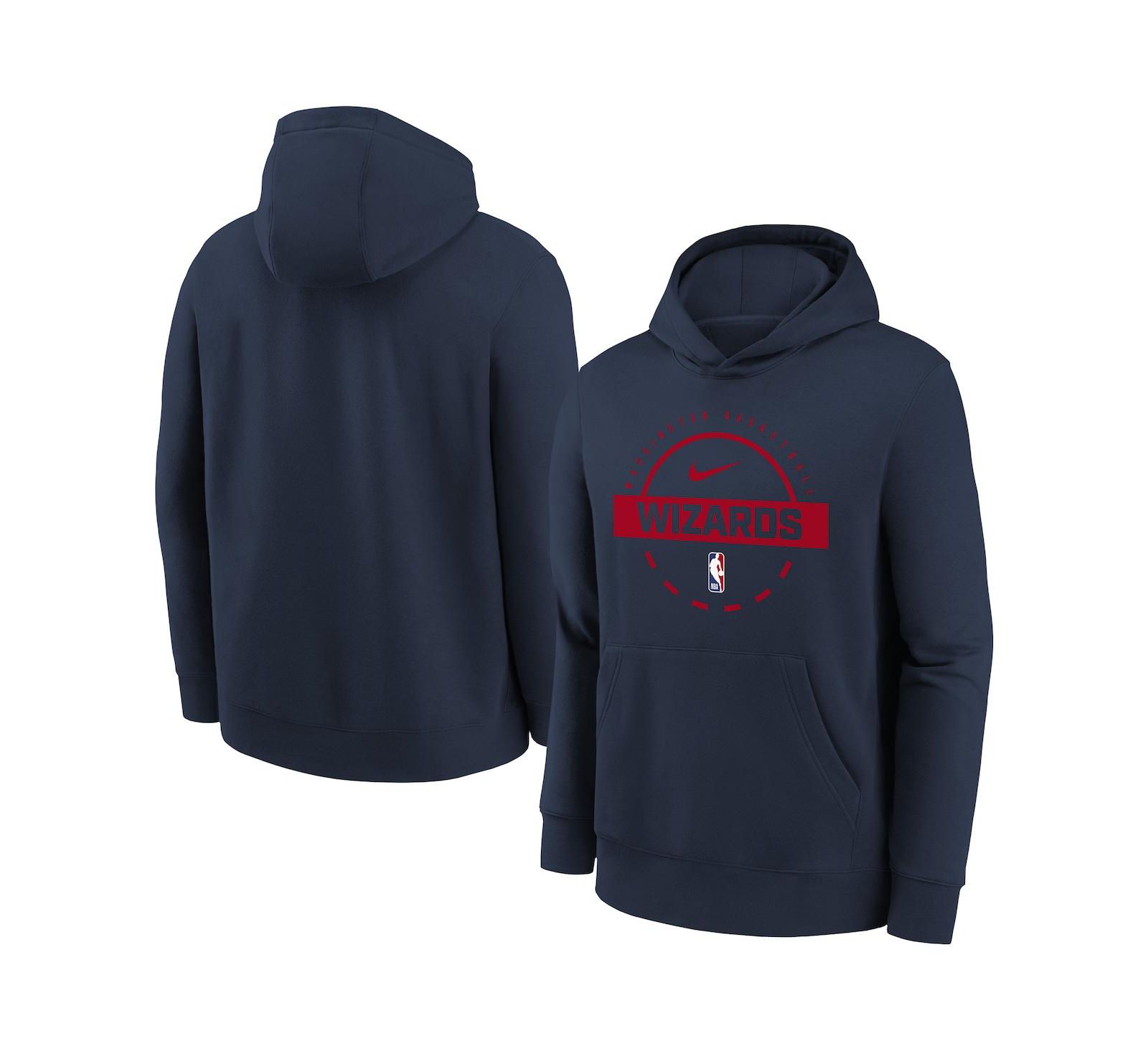 Худи Nike Club Fleece для мальчиков и девочек Navy Washington Wizards 2025/26