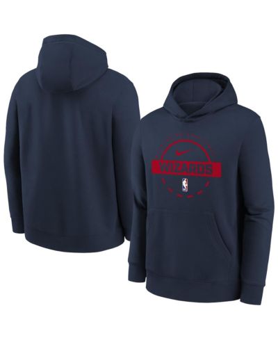 Худи Nike Club Fleece для мальчиков и девочек Navy Washington Wizards 2025/26