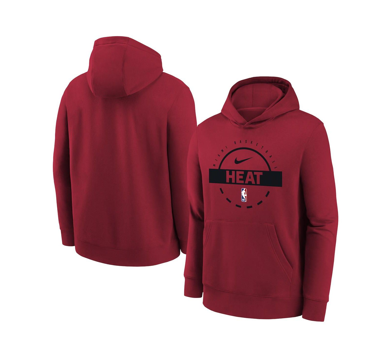 Nike детское худи Miami Heat 2025/26 Club Fleece, красное