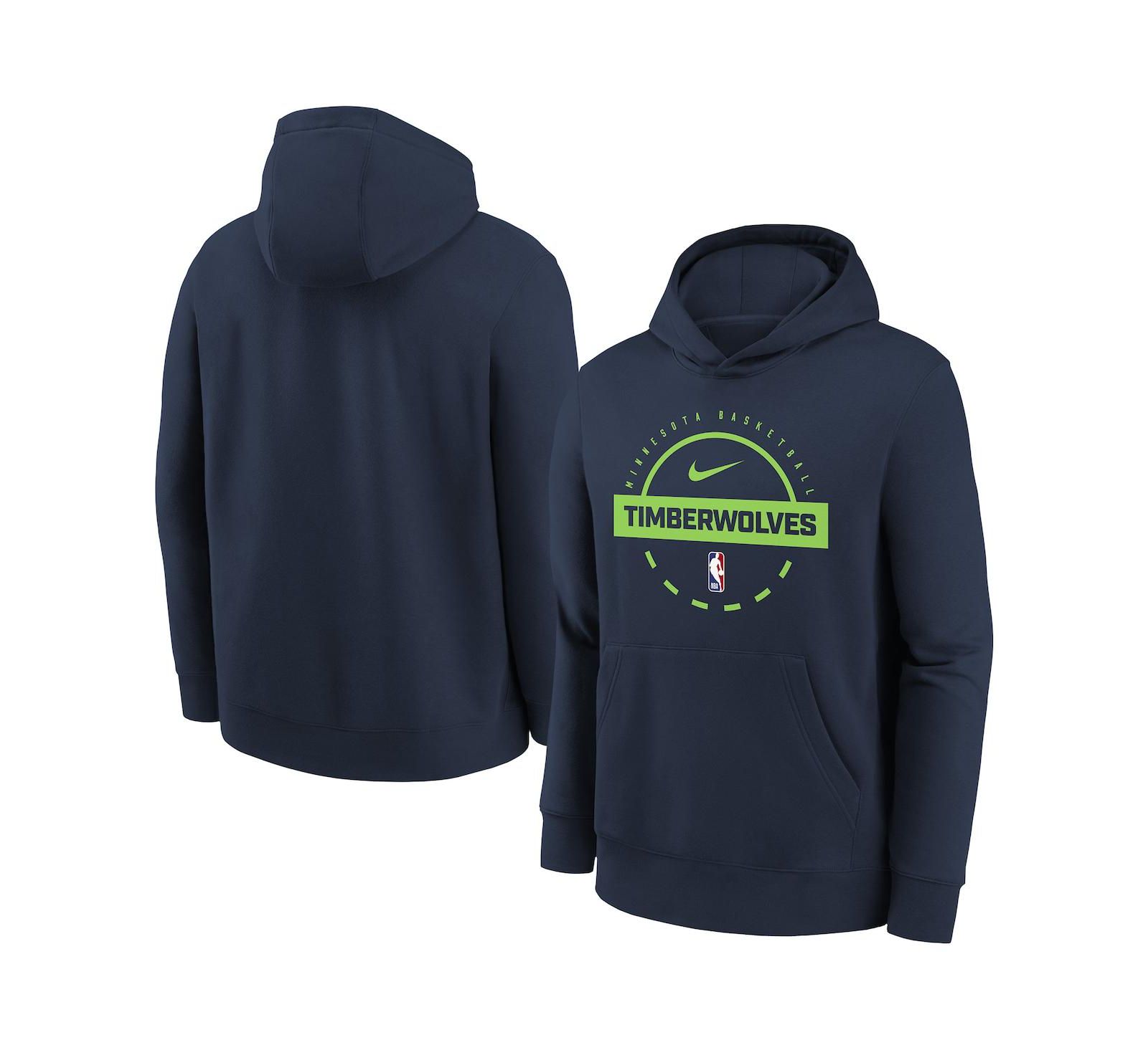 Nike худи Club Fleece Minnesota Timberwolves 2025/26 Navy для мальчиков и девочек