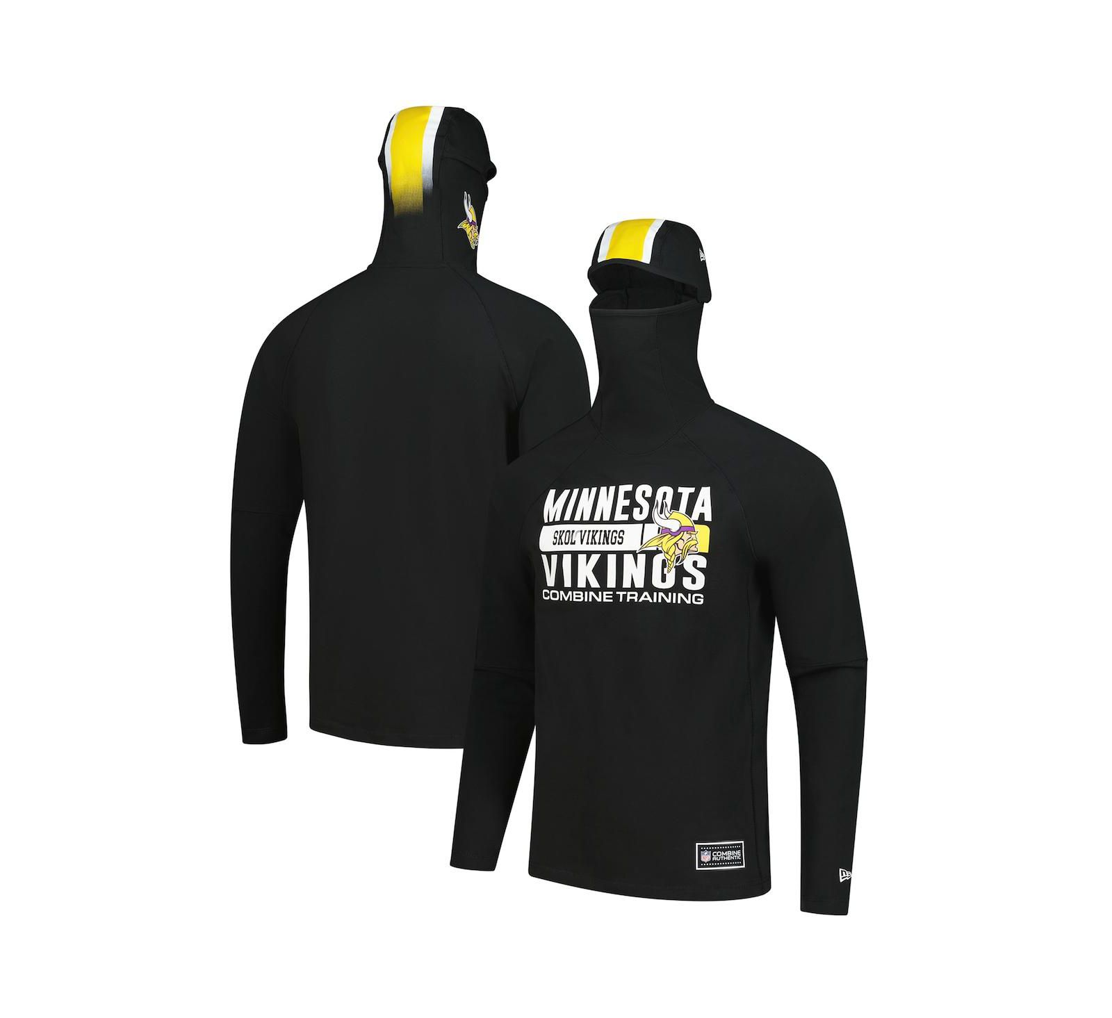 New Era Мужской балаклава-худи Minnesota Vikings Black Tri-Blend