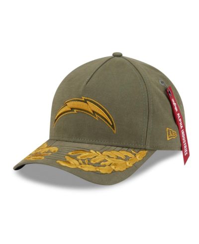New Era x Alpha Men's Industries Оливковая регулируемая кепка A-Frame 9FORTY Los Angeles Chargers