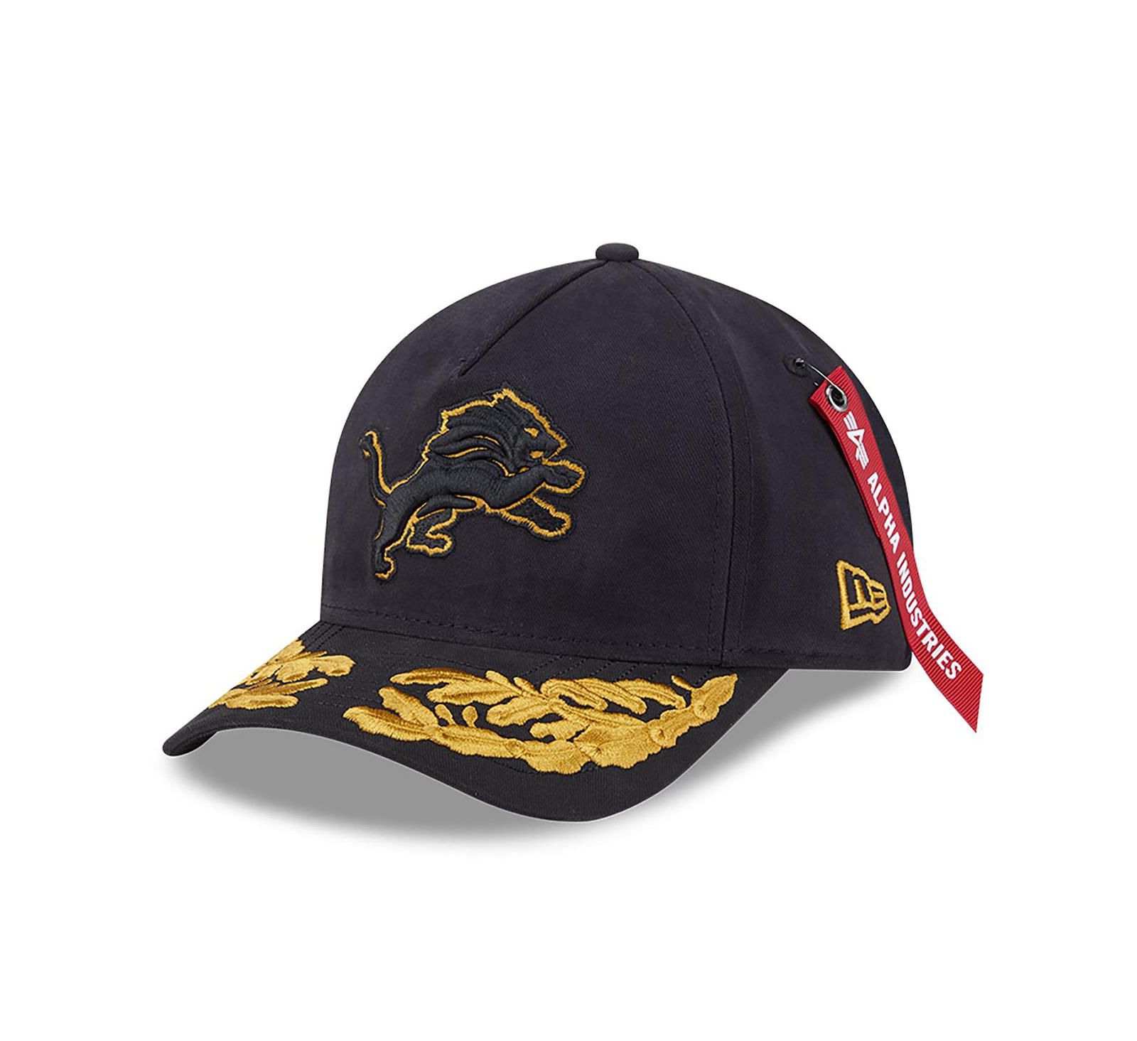 New Era x Alpha Men's Industries мужская кепка A-Frame 9FORTY Detroit Lions Black