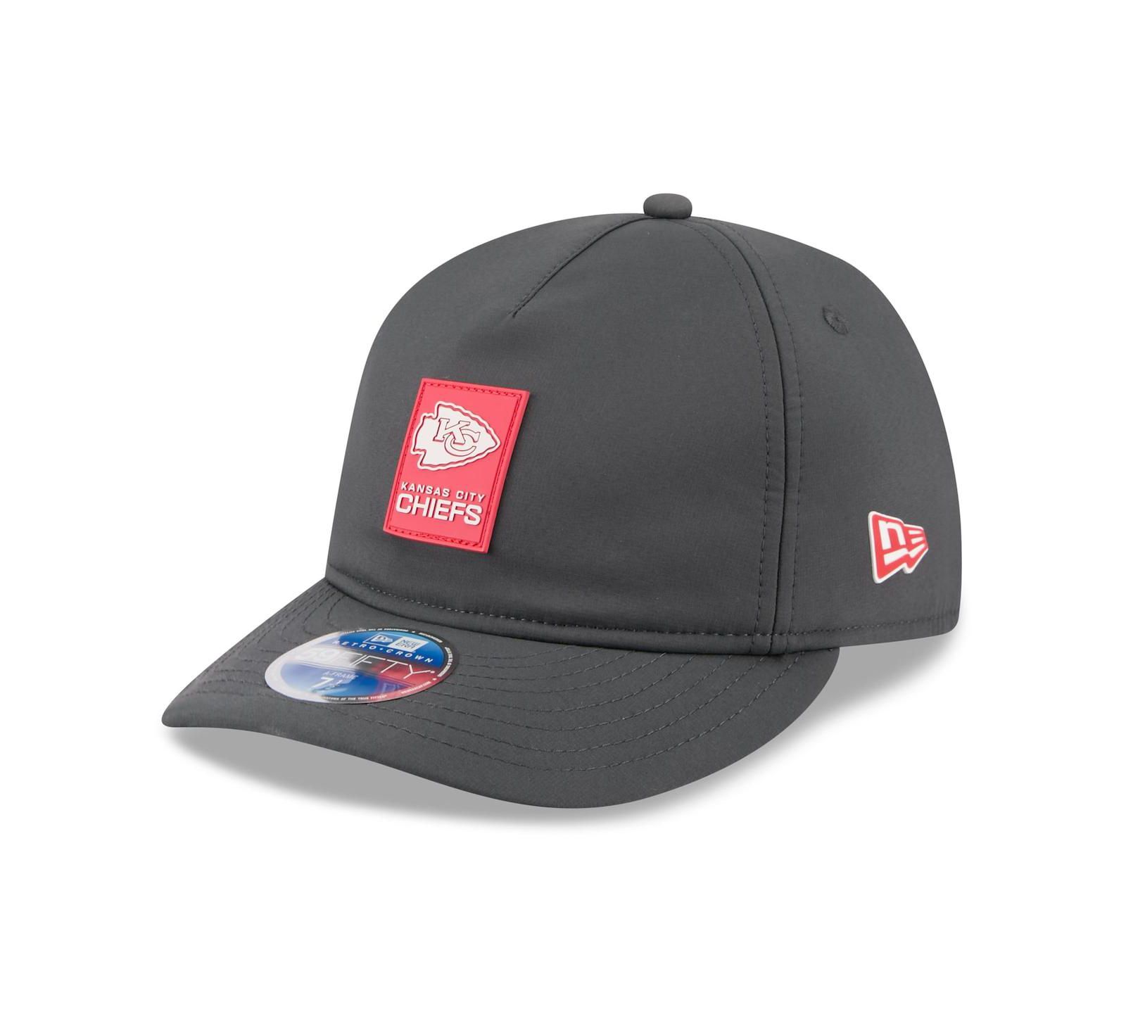 Мужская кепка New Era Kansas City Chiefs 2025 Sideline Cold Weather Retro Crown 59FIFTY Fitted