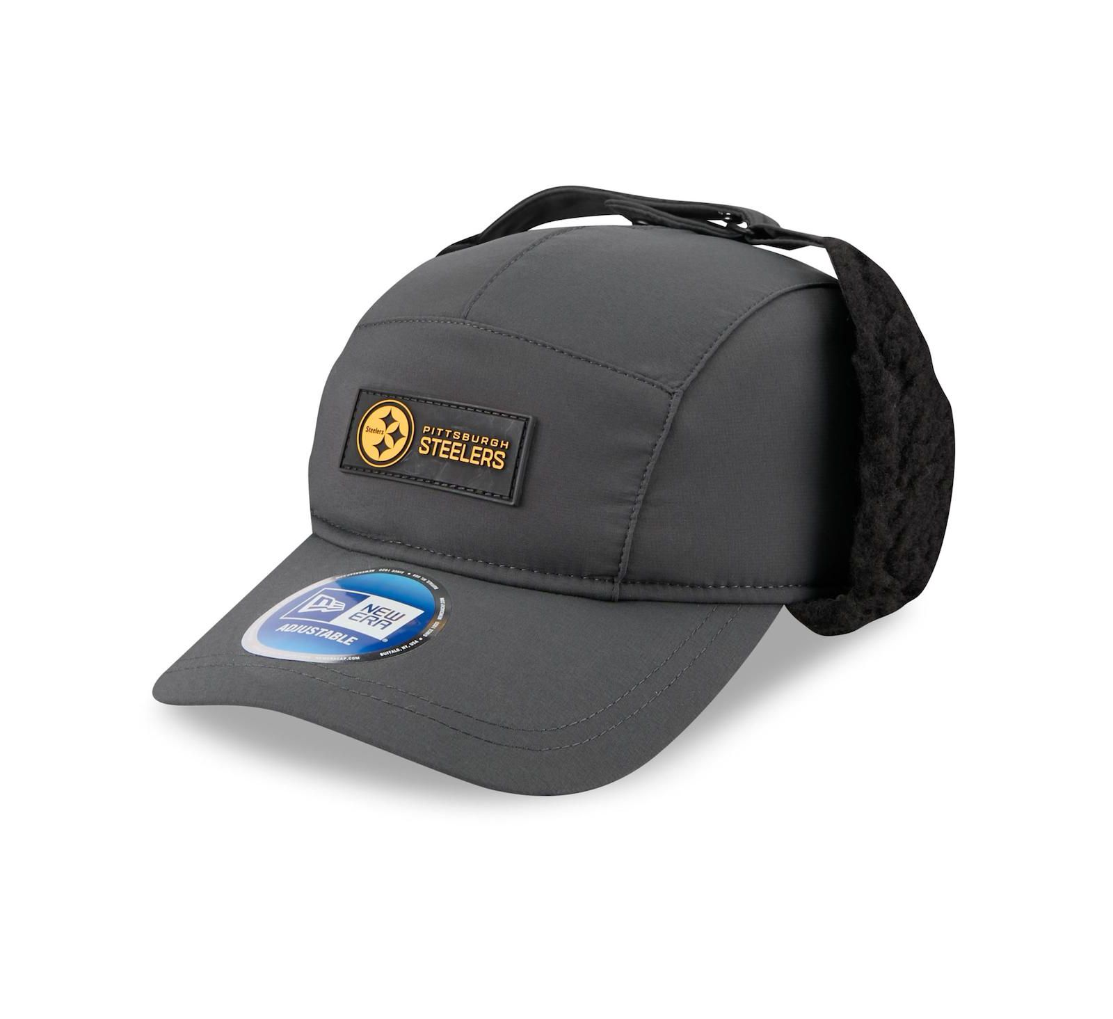Мужская кепка New Era Pittsburgh Steelers 2025 Sideline Cold Weather Runner Dog Ear регулируемая