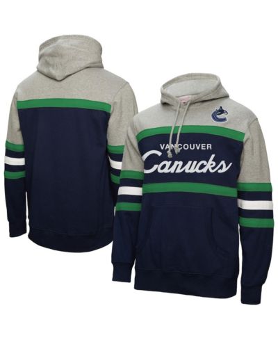 Мужское худи Mitchell & Ness Navy/Gray Vancouver Canucks Head Coach Pullover