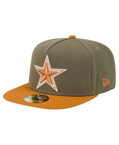 Мужская кепка New Era Dallas Cowboys 2-Tone Color Pack A-Frame 59FIFTY Fitted Hat Olive/Brown