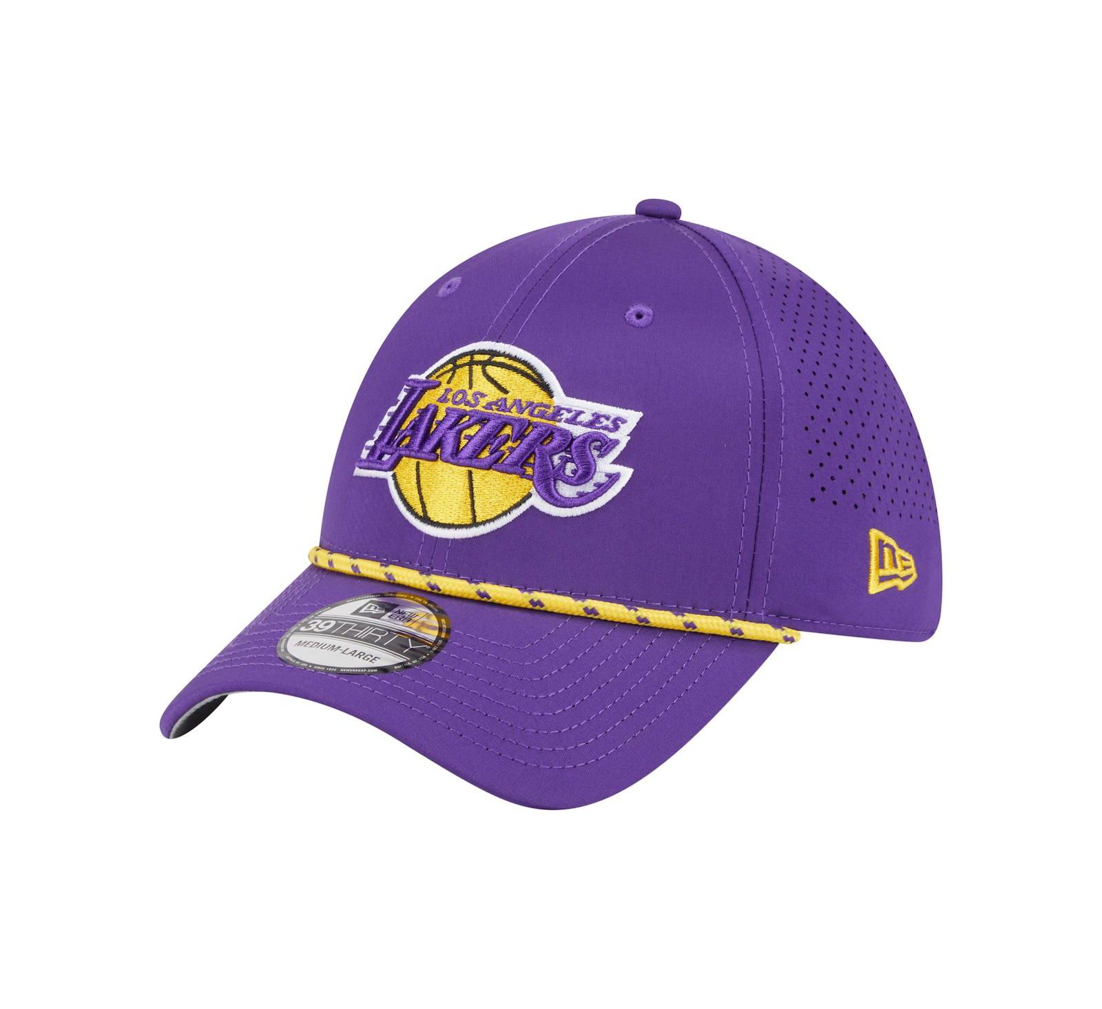 Мужская кепка New Era Los Angeles Lakers Featherweight Poly Rope Flex 39Thirty фиолетового цвета