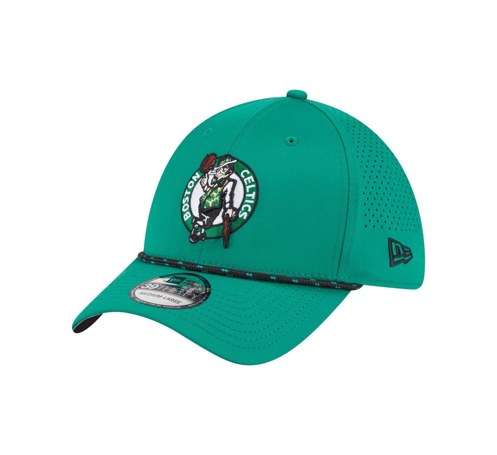 New Era Мужская кепка Boston Celtics Featherweight Poly Rope Flex 39Thirty, Kelly Green