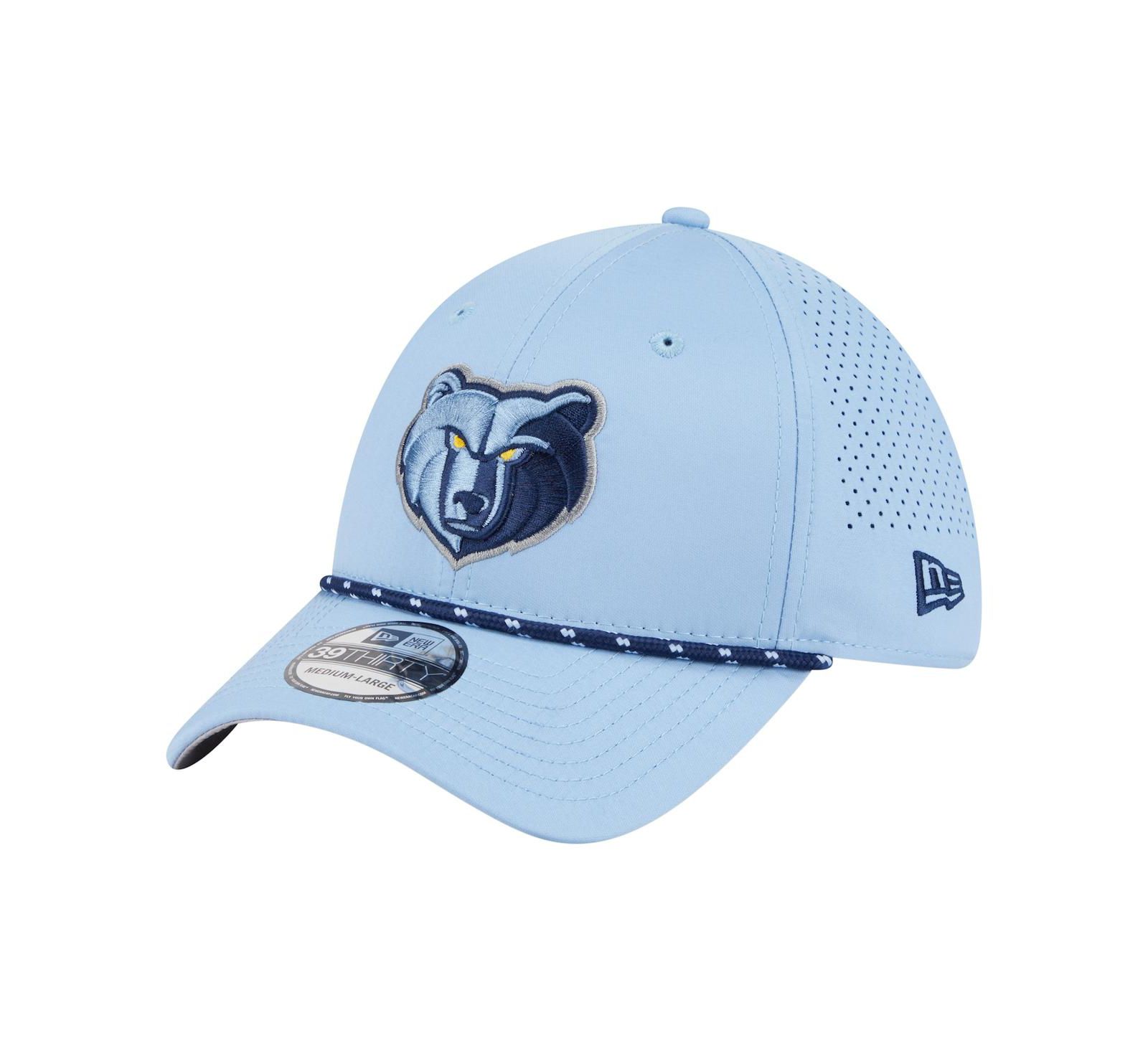 Мужская кепка New Era Memphis Grizzlies Featherweight Poly Rope Flex 39Thirty, светло-голубая