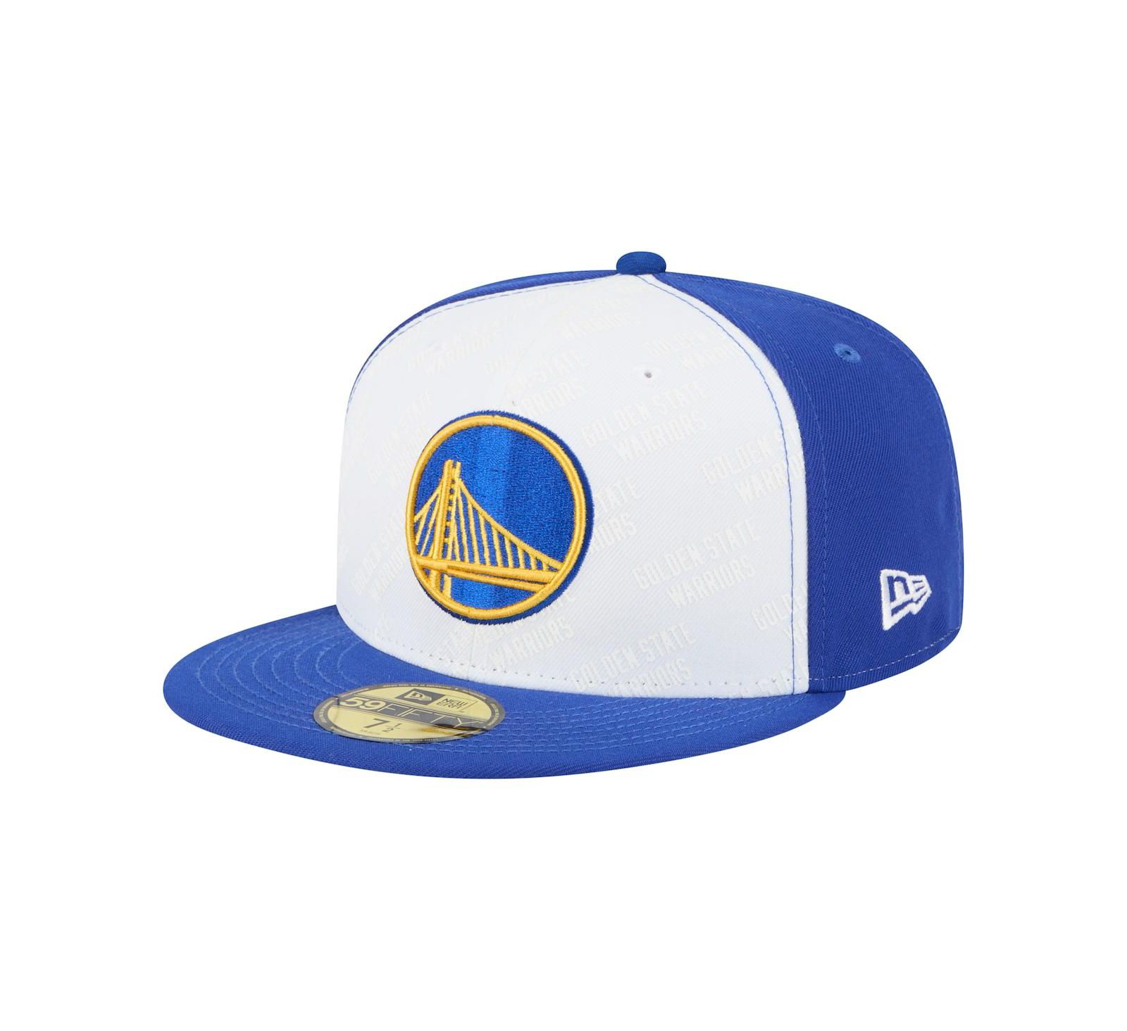 New Era Men's White/Royal Golden State Warriors Repeat 59Fifty Fitted Hat