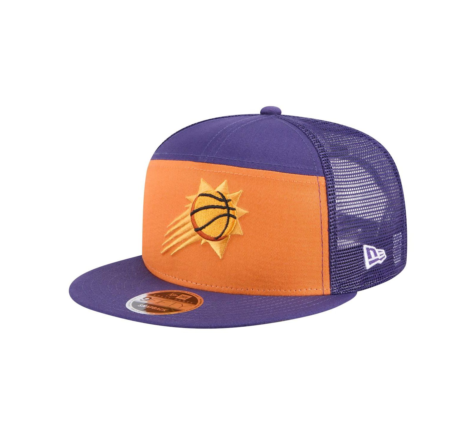 Мужская кепка New Era Phoenix Suns Outdoor Split Panel 9FIFTY Snapback оранжево-фиолетового цвета