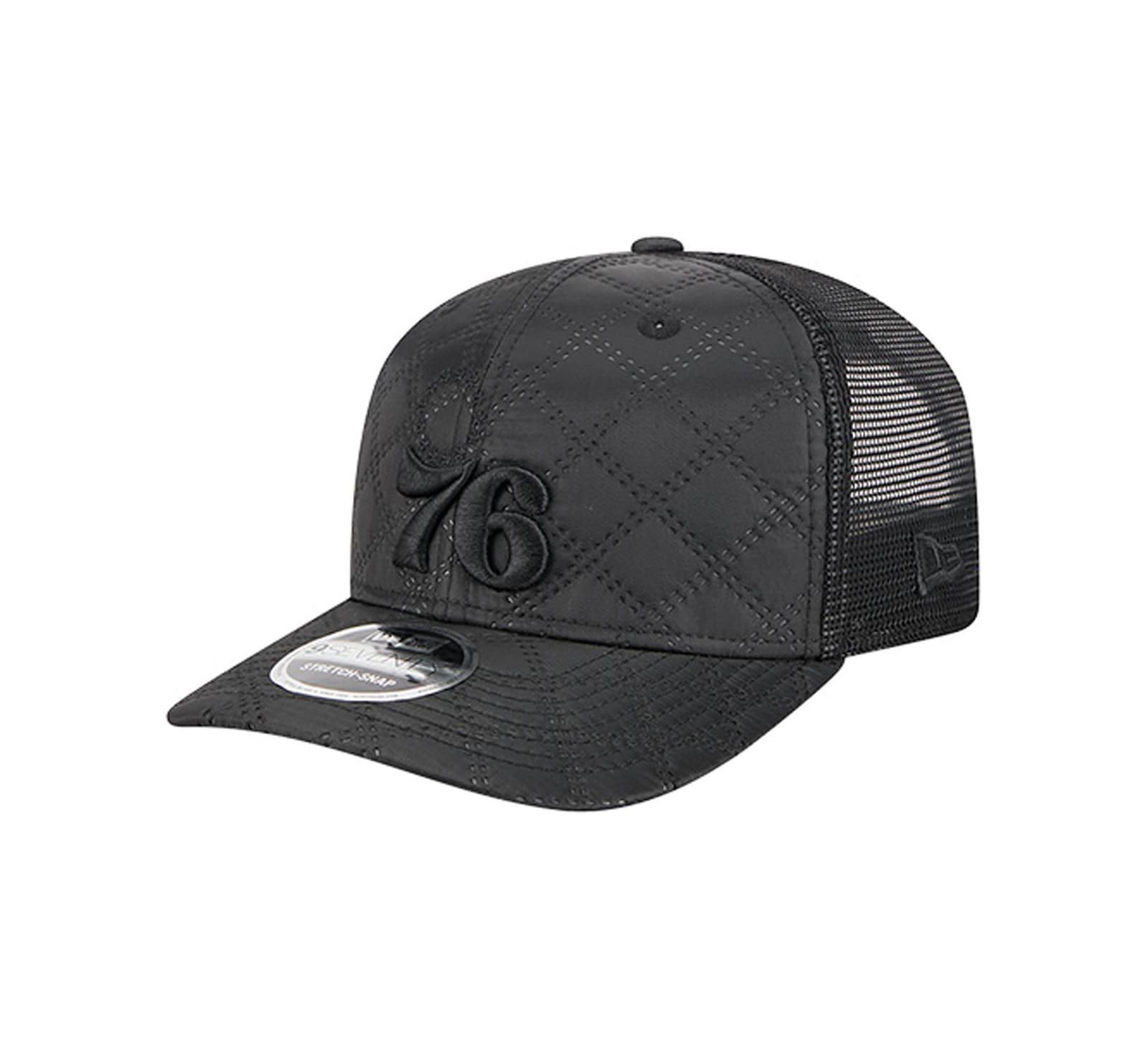 New Era Мужская кепка тракер Philadelphia 76ers Quilted 9SEVENTY, черная