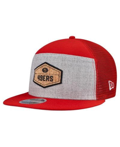 Мужская кепка New Era San Francisco 49ers Cork Split Panel 9FIFTY Trucker, серая/алая