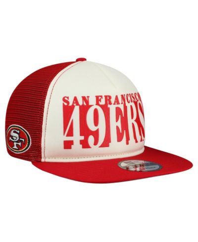 New Era Мужская кепка snapback San Francisco 49ers Cutout A-Frame 9FIFTY, кремовая/алая