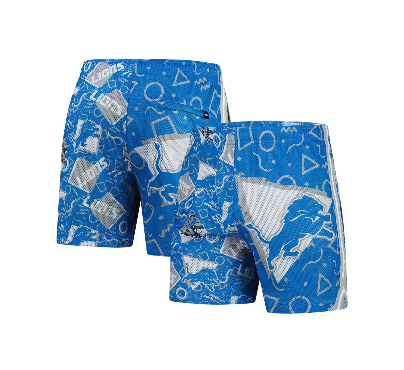 Мужские сетчатые шорты Chubbies Blue Detroit Lions