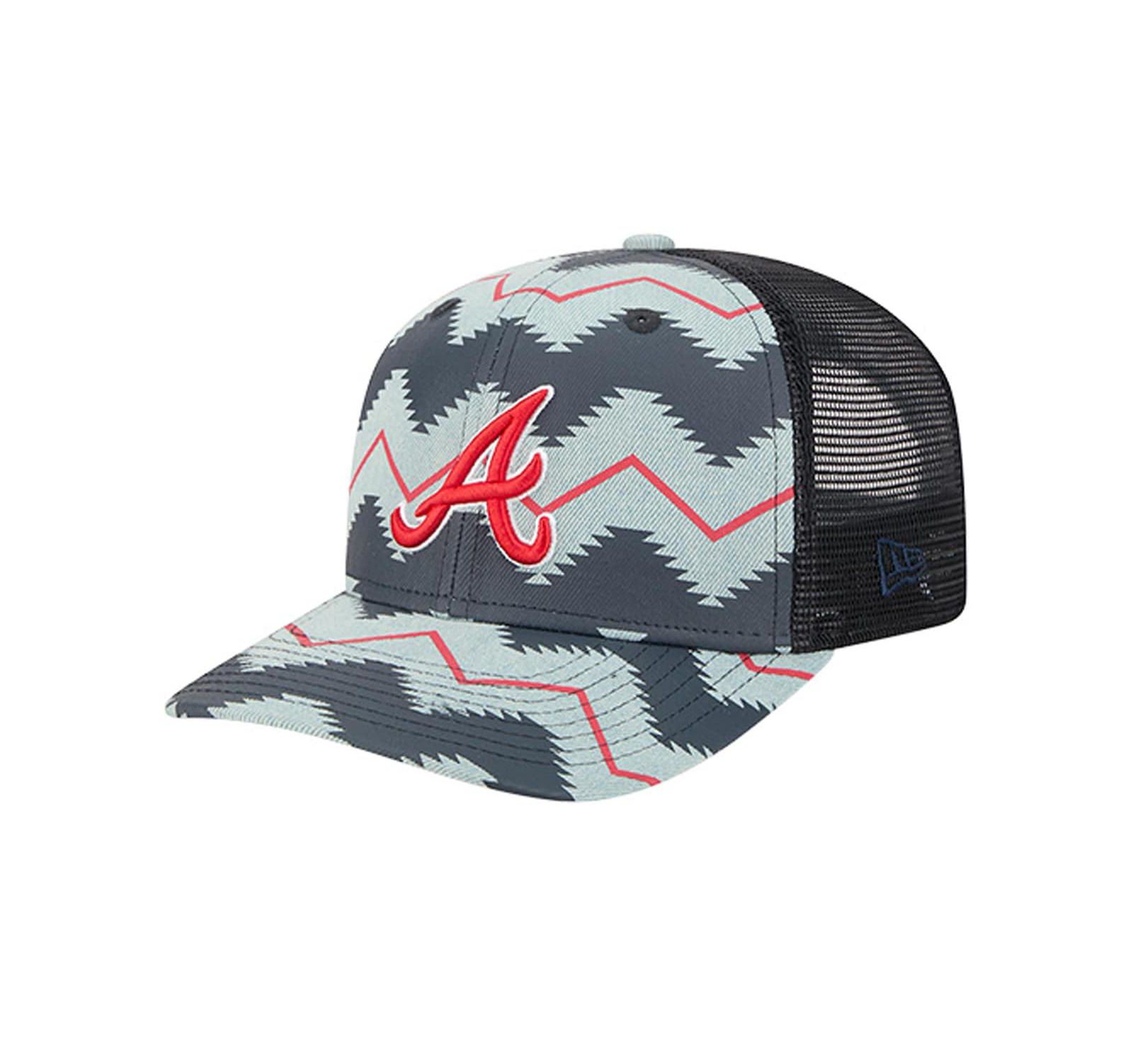 Мужская кепка New Era Atlanta Braves Aztec Denim 9SEVENTY, деним/темно-синий