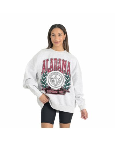 Gameday Couture Женская безразмерная толстовка из флиса с плечом-оверсайз, серая, Alabama Crimson Tide