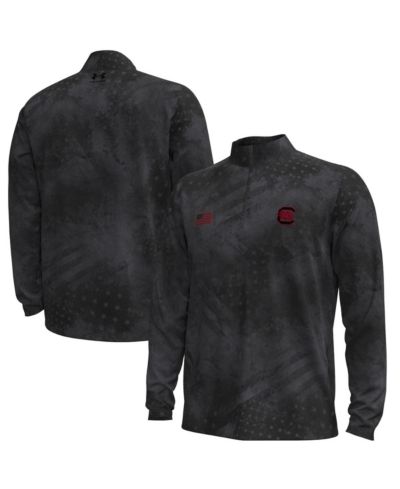 Under Armour Men's Black South Carolina Gamecocks Freedom Collection ArmorFuse Half-Zip Sweatshirt