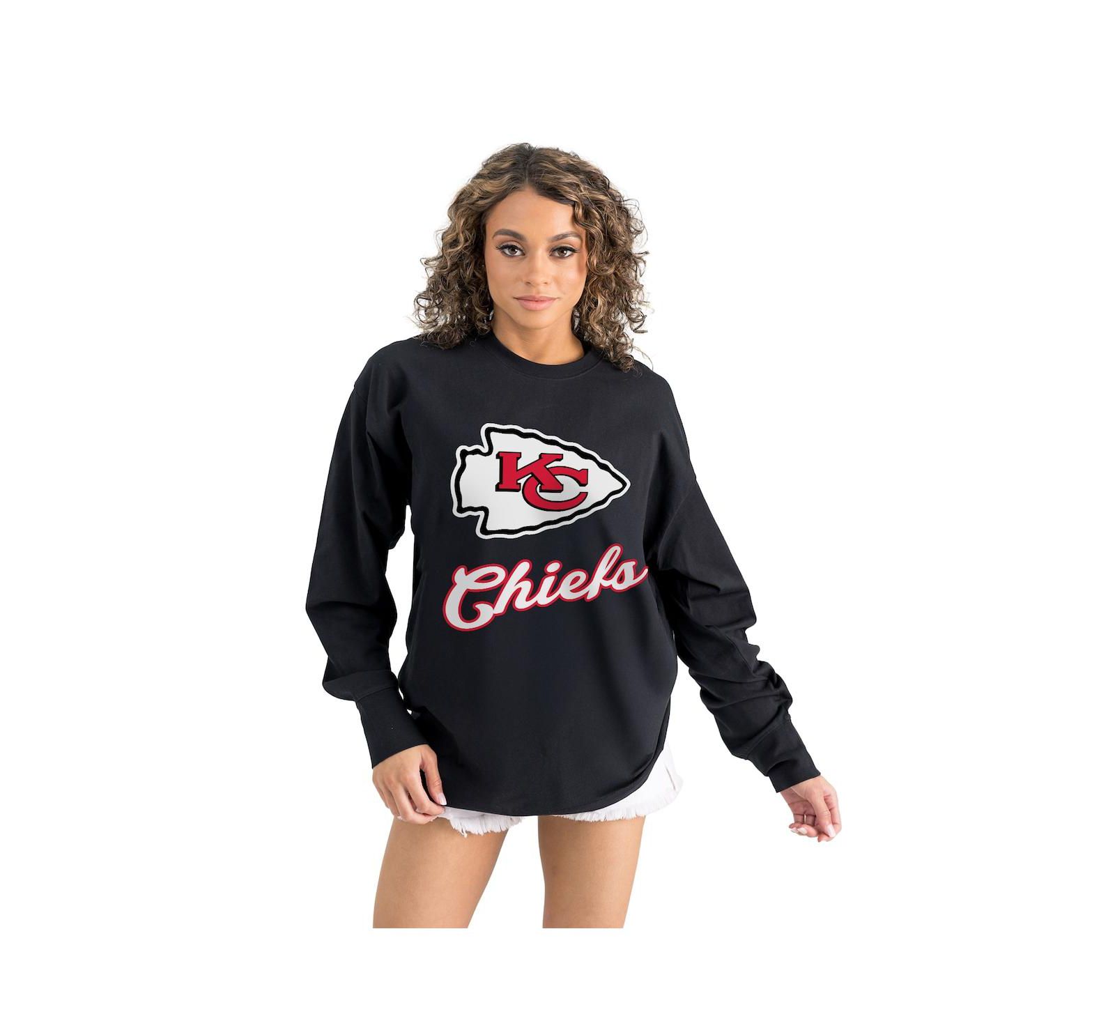 Gameday Couture Women's Black Kansas City Chiefs Oversized Long Sleeve T-Shirt