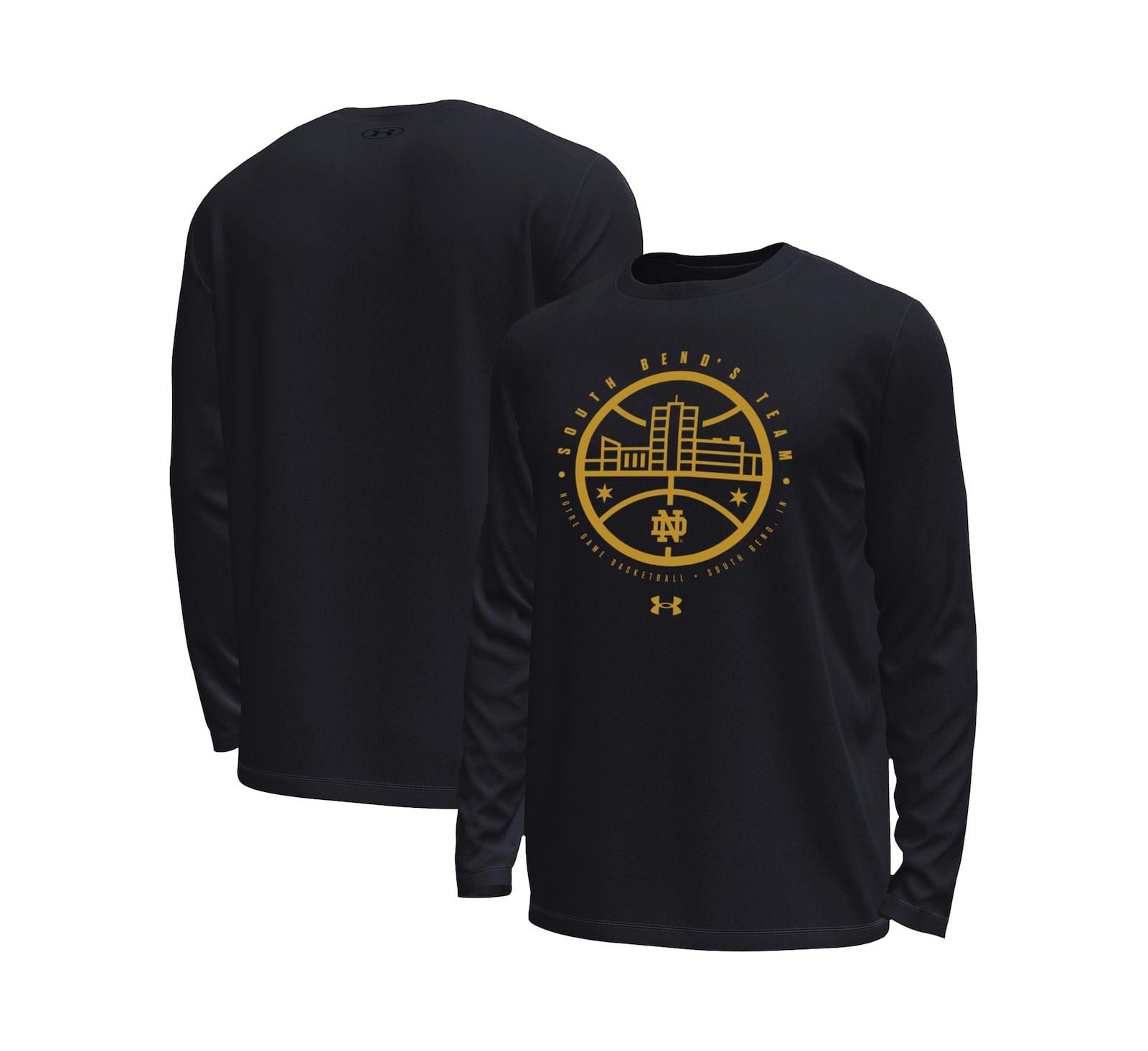 Under Armour Men's Black Notre Dame Fighting Irish The Bend Stretch Long Sleeve T-Shirt