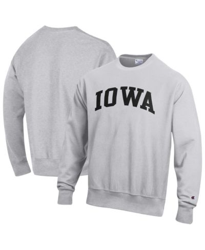 Champion Men's Gray Iowa Hawkeyes Reverse Weave Fleece Sweatshirt