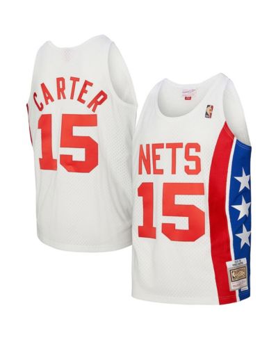 Mitchell & Ness Мужская джерси Vince Carter White New Jersey Nets 2005/06 Hardwood Classics Swingman