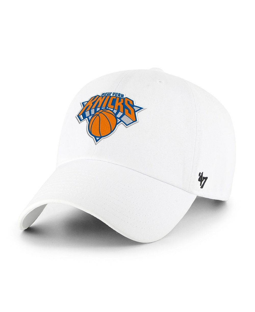 '47 Brand Мужская White New York Knicks Clean Up Adjustable Hat