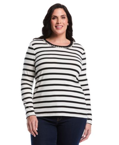 Rafaella Plus Size Long Sleeve Top
