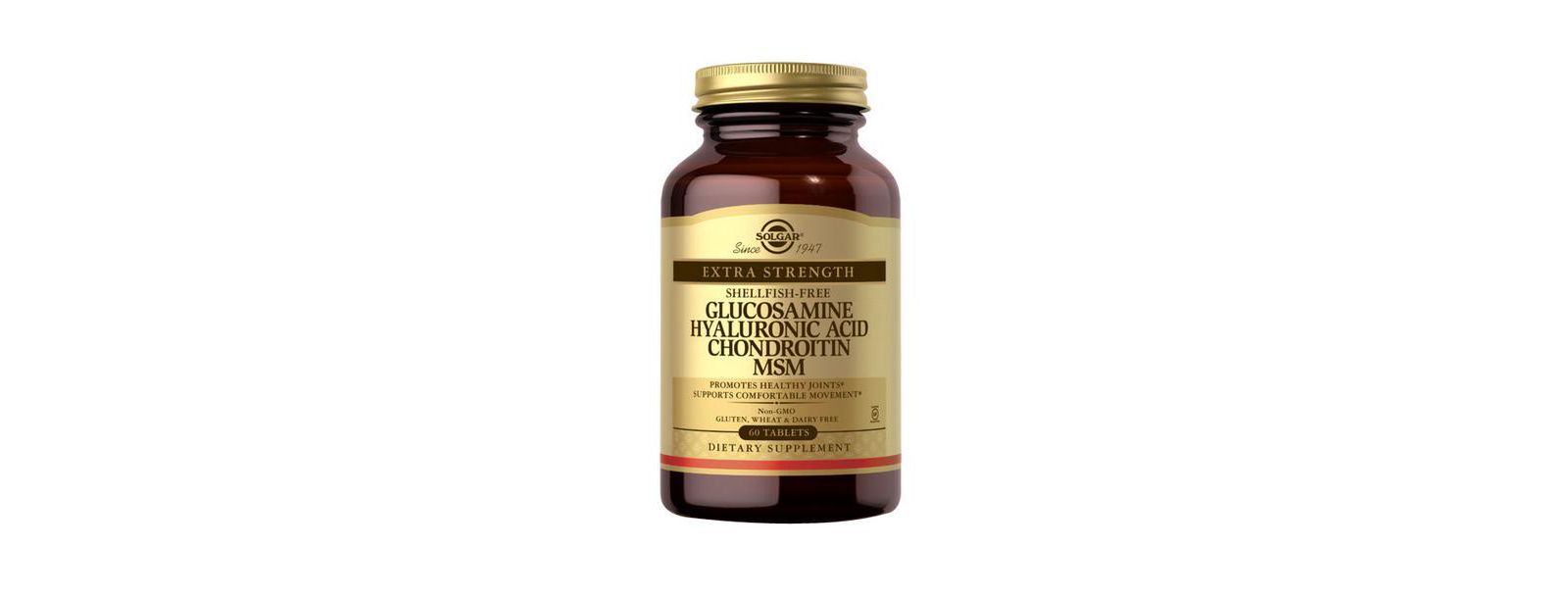 Solgar Glucosamine Hyaluronic Acid Chondroitin MSM-Shellfish-Free Tablets ,Shellfish-Free 60 Tabs