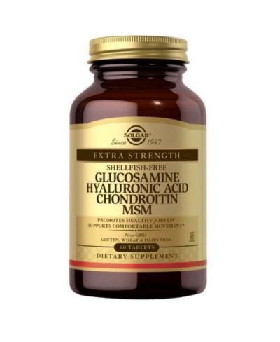 Solgar Glucosamine Hyaluronic Acid Chondroitin MSM-Shellfish-Free Tablets ,Shellfish-Free 60 Tabs