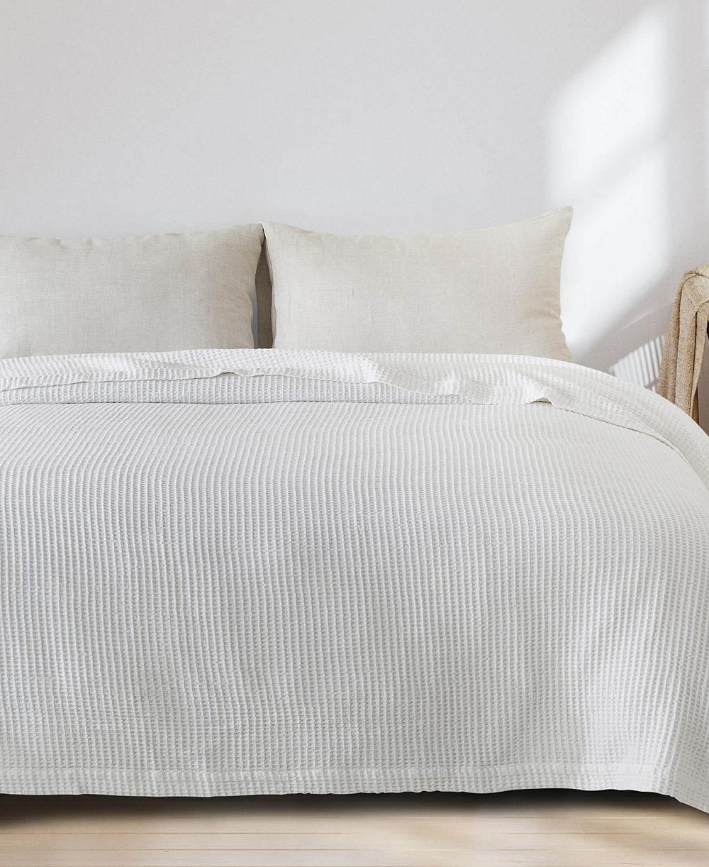 Linery & Co. Waffle Weave Textured Cotton Blanket