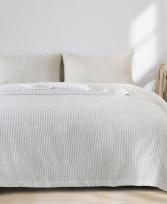 Linery & Co. Waffle Weave Textured Cotton Blanket