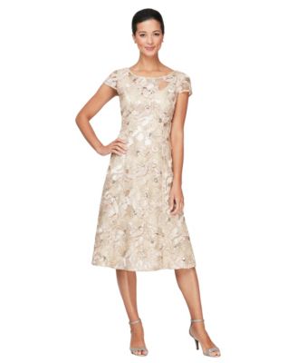 Alex Evenings Women's Boat Neck Dress