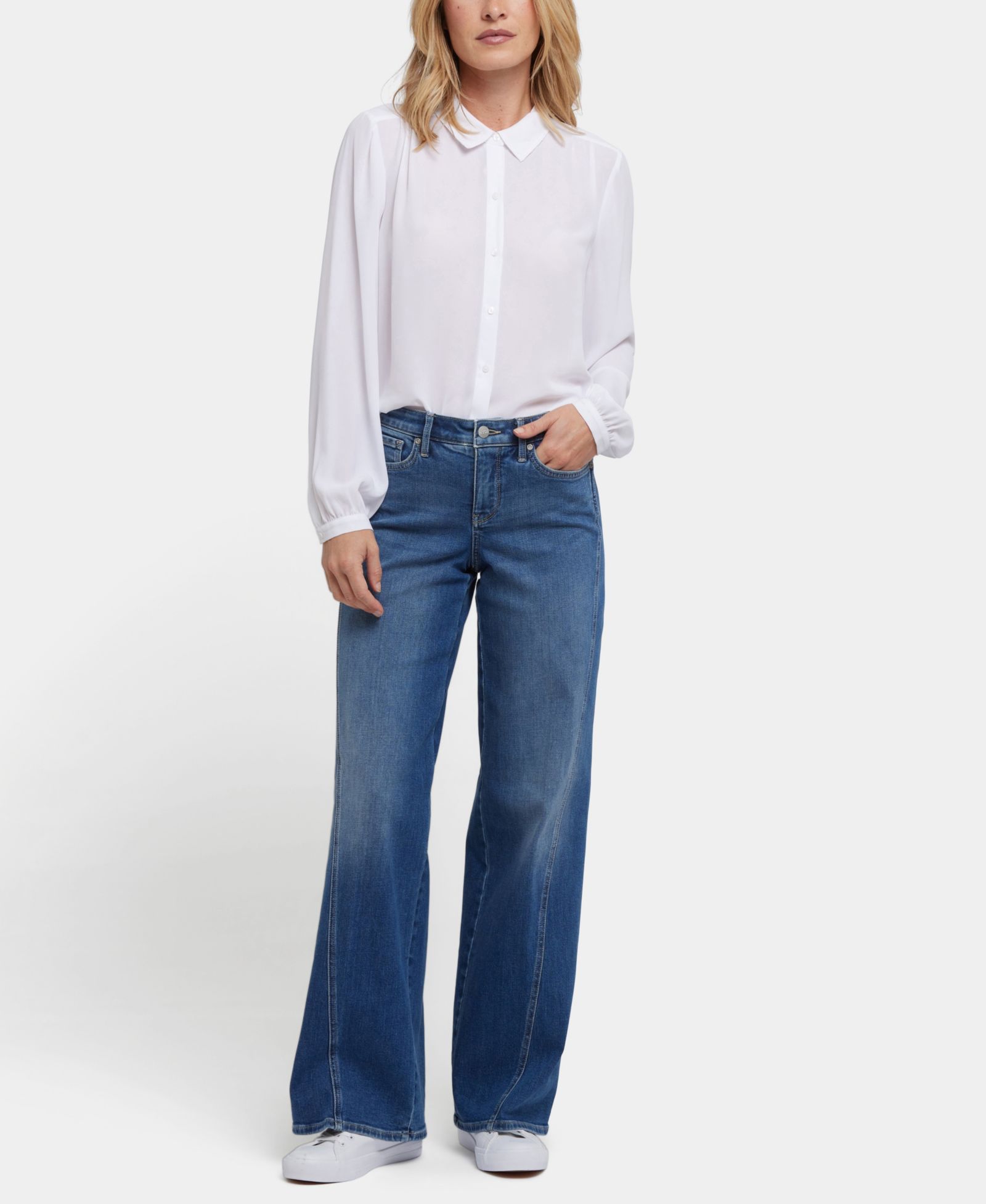 NYDJ Petite Джинсы Teresa Wide Leg Contoured Seam