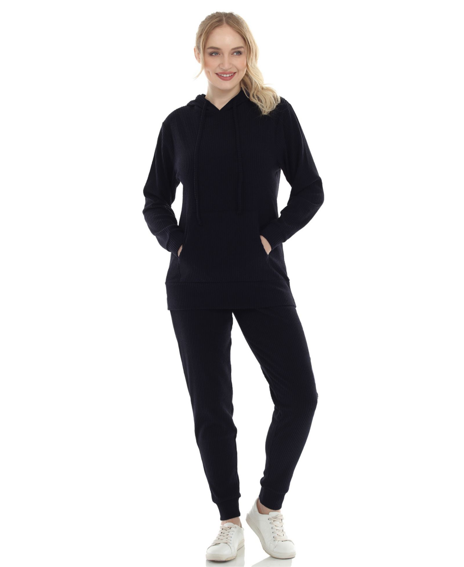 White Mark Women's Super Soft Pullover Hoodie and Jogger Pants