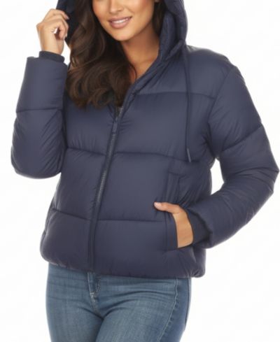 White Mark Women's Quilted Puffer Full Front Zipper Jacket