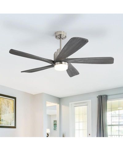 Sofucor потолочный вентилятор Modern Stylish Sand Nickel 5-Blade 52 дюйма с пультом управления и подсветкой