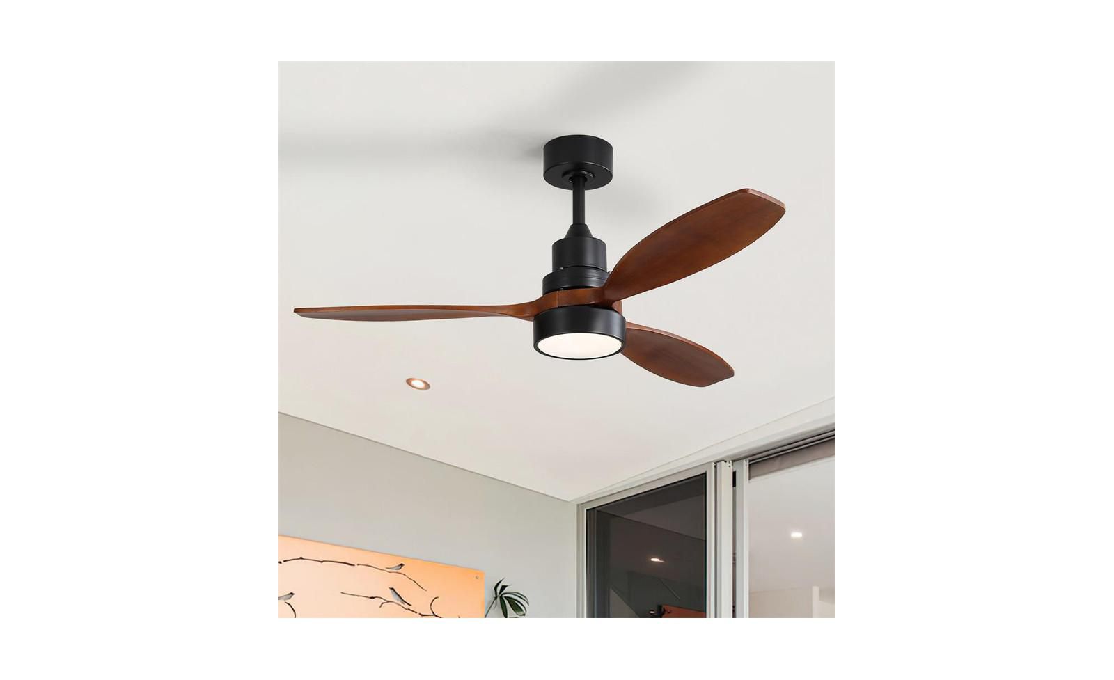 Sofucor 52 Inch 3 Blade Ceiling Fan with Light Source and Remote Control